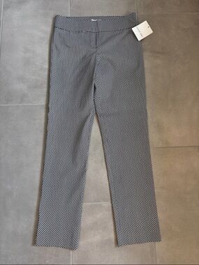 Olivia Grey Black & White Geometric Stretch Pencil Pant